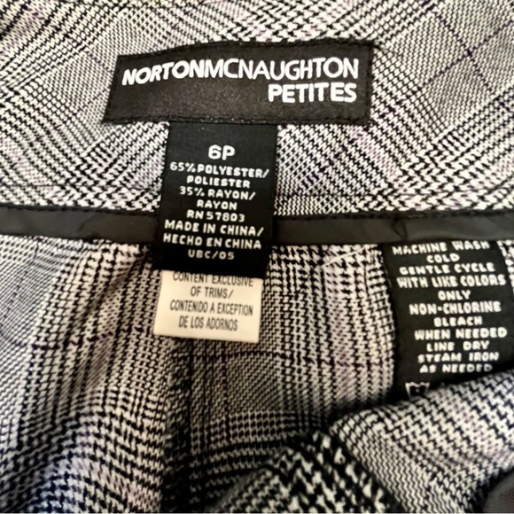 Norton McNaughton Petites Size 6P Slacks Eclectic Grandpa Cabincore Plaid Retro - Picture 3 of 5